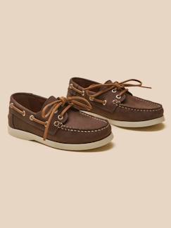 -Chaussures bateau en cuir garçon
