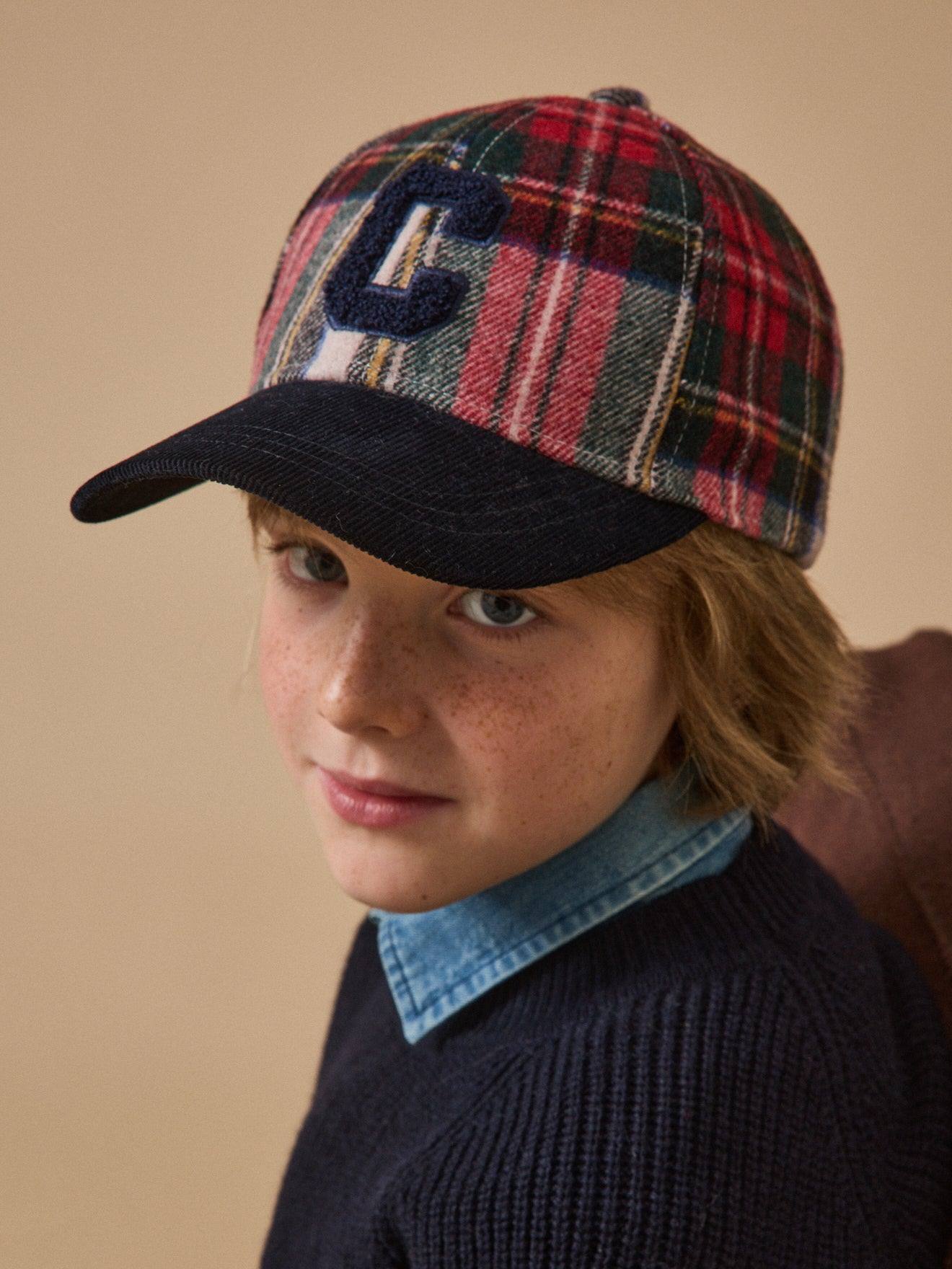 Casquette Lainage Carreaux Adulte Et Enfant Carreaux Ecossais Rouge