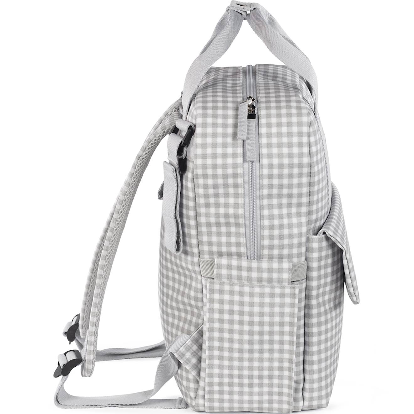 Sac À Dos À Langer I Love Vichy Gris Gris, Blanc (Walking Mum) - Image 2