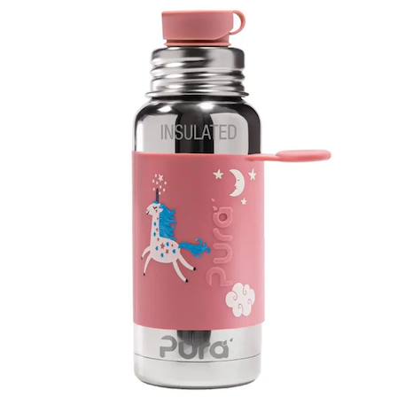 Gourde sport isotherme en inox 475 ml - licorne  - vertbaudet enfant