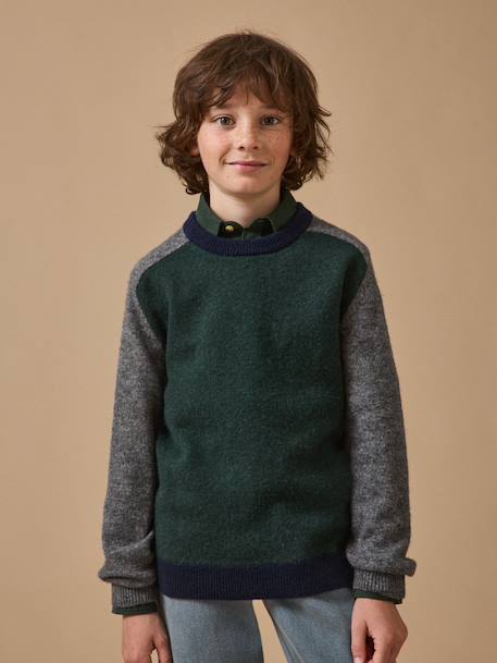 Garçon-Pull, gilet, sweat-Pull-Pull colorblock en laine garçon