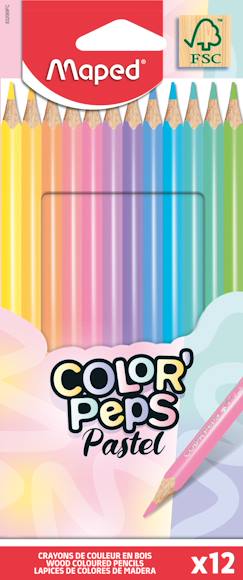 Jouet-Crayons de couleur color peps pastels en bois