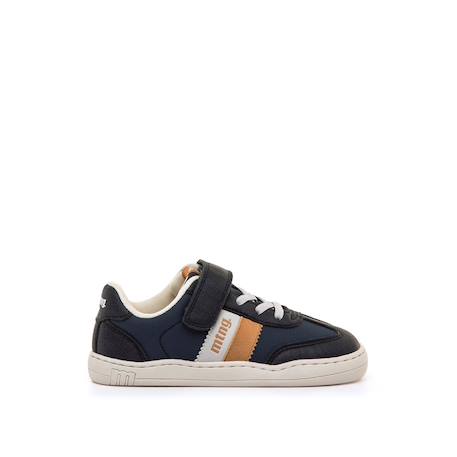 Sneakers garçon synthétique fermeture adhésive barefoot Blue+White 1 - vertbaudet enfant 