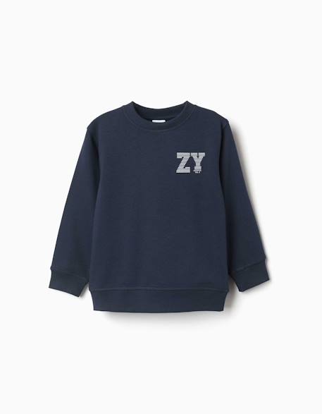 Sweat en molleton avec imprimé zy en relief  - vertbaudet enfant
