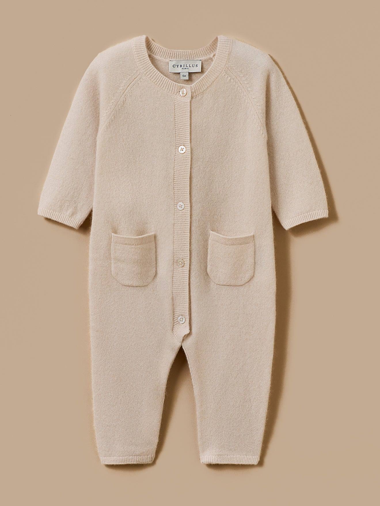 Combinaison En Cachemire Bébé Ecru — photo 1/3
