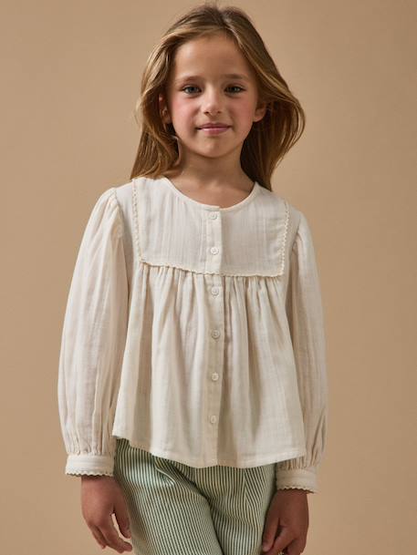 Fille-Blouse gaze de coton fille