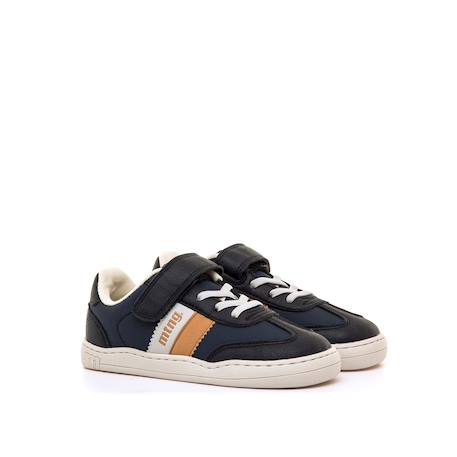 Sneakers garçon synthétique fermeture adhésive barefoot Blue+White 4 - vertbaudet enfant 