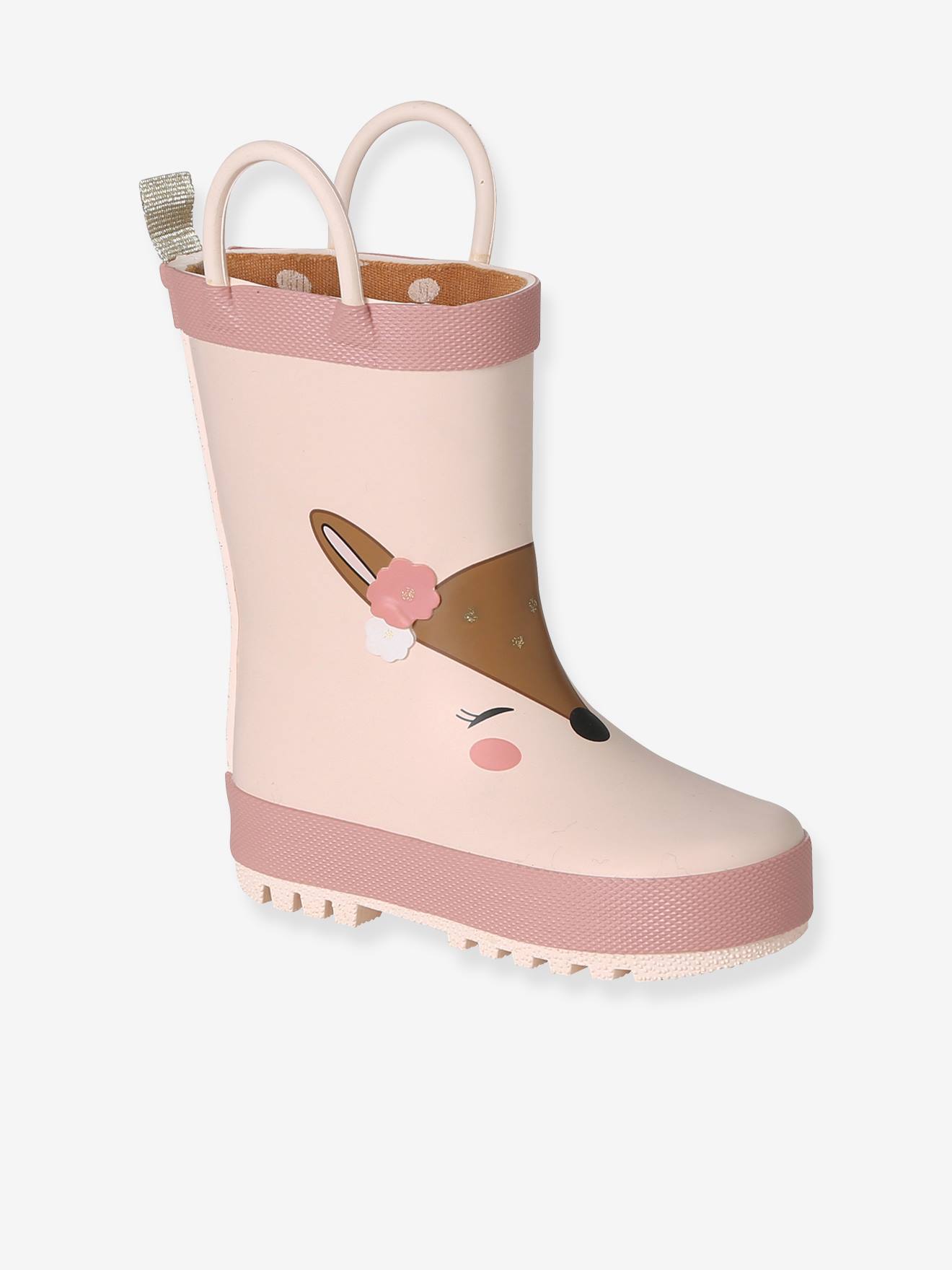 Bottes de pluie imprimées bébé beige