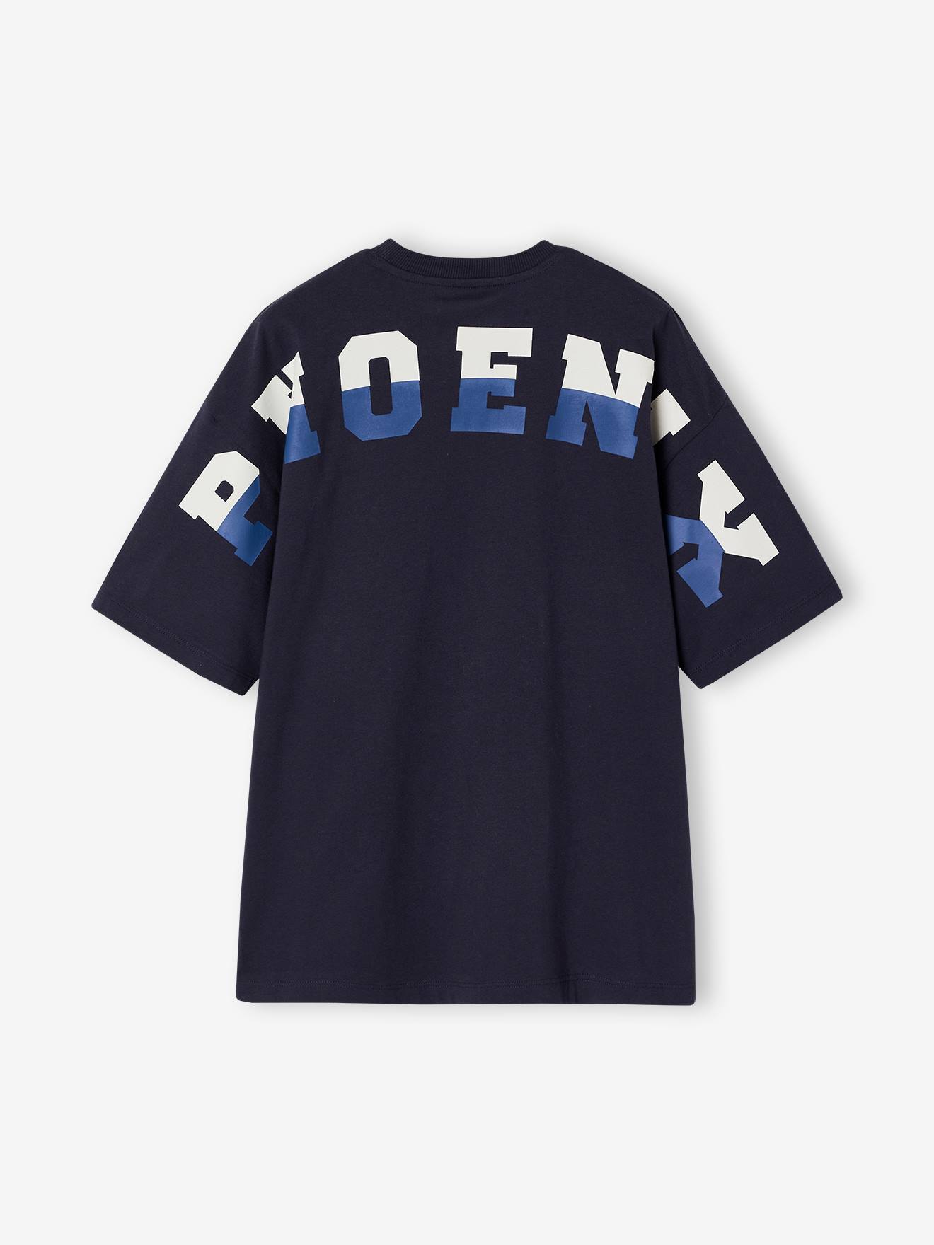 T-shirt garçon oversize Phoenix gris ardoise