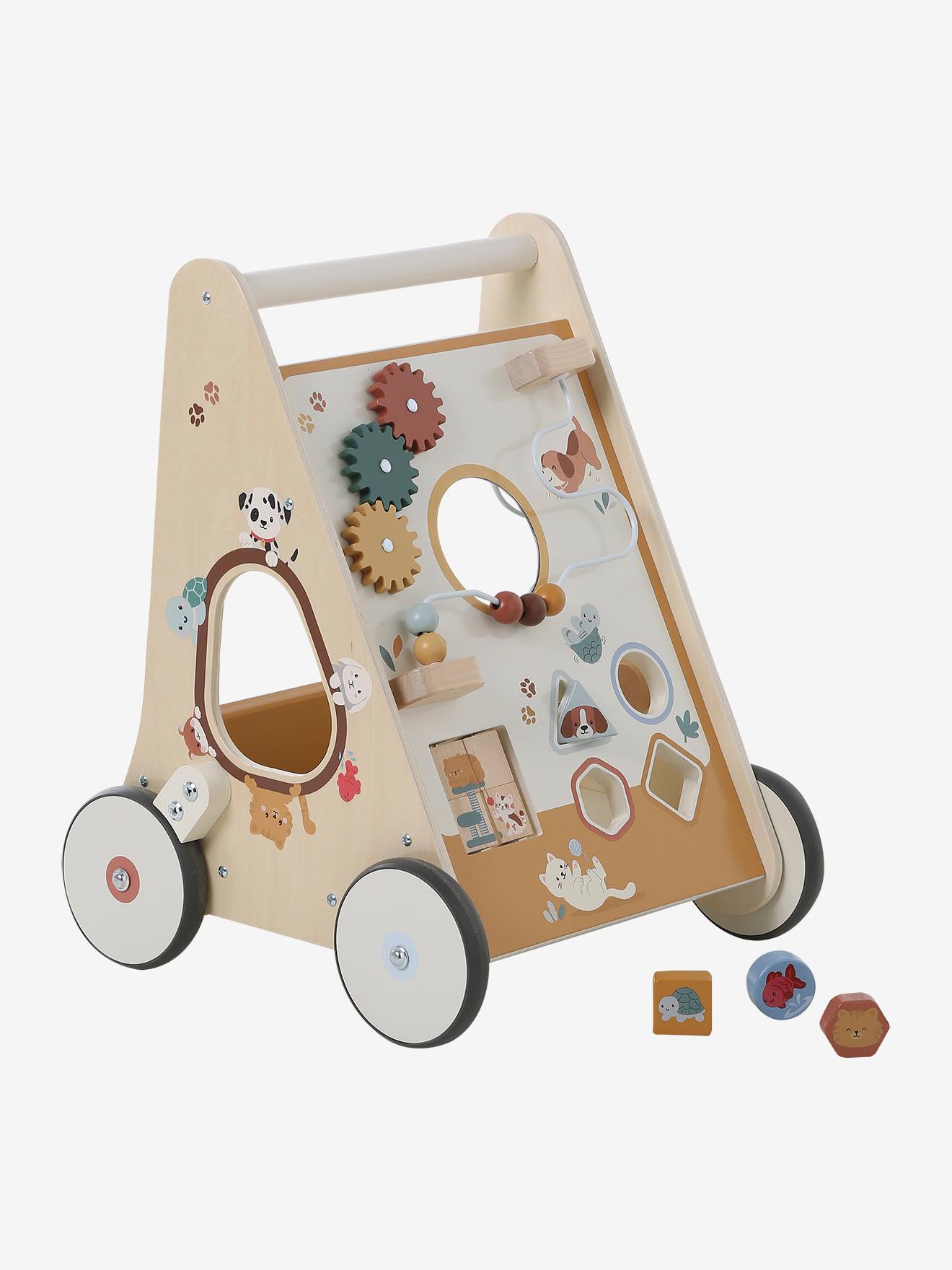 Chariot de marche avec freins en bois FSC® big family (Vertbaudet) - Image 2