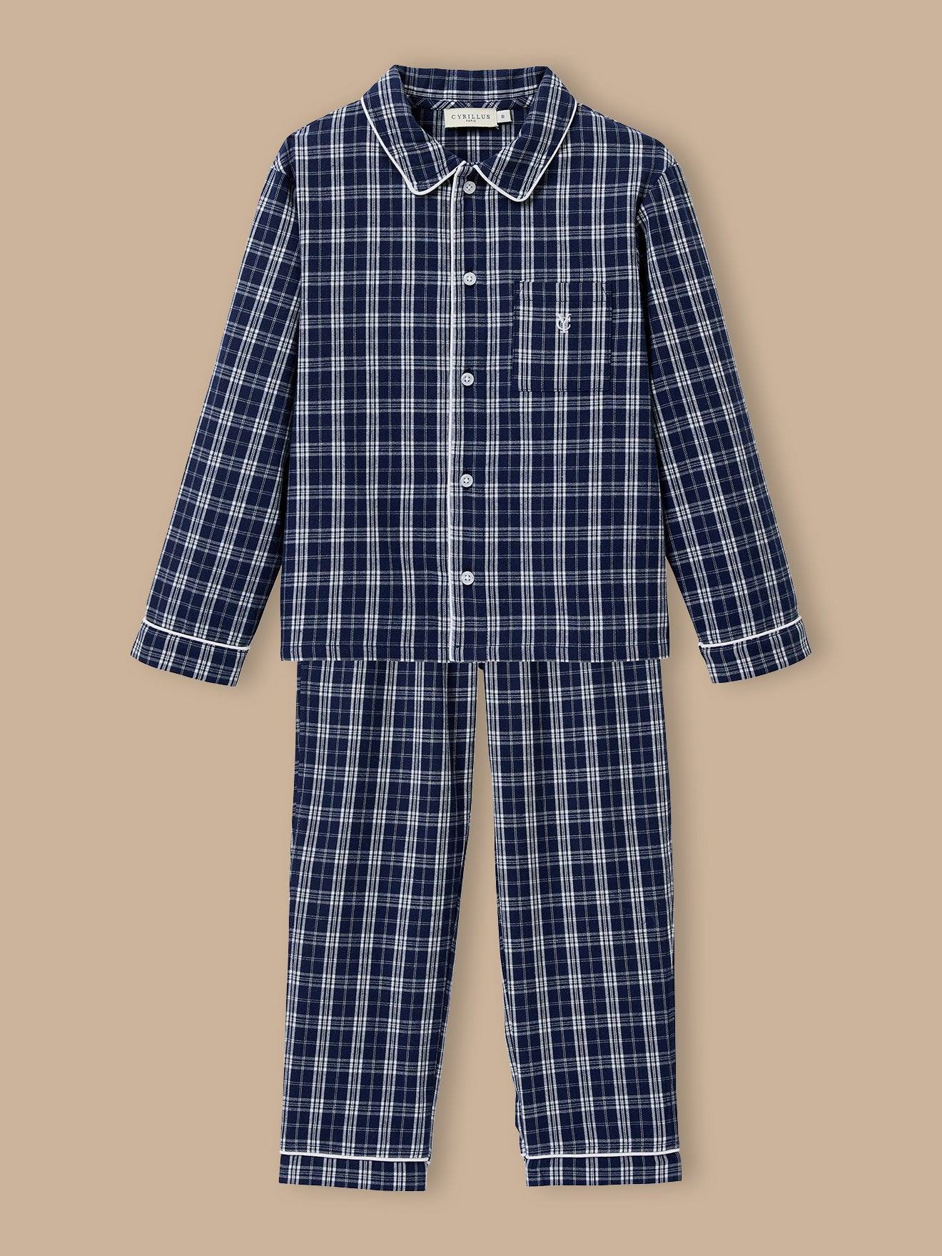 Pyjama Grands Carreaux Garçon Carreaux Bleu