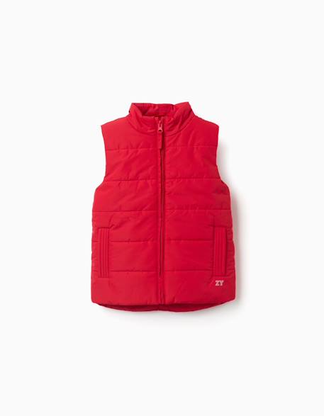 Garçon-Manteau-Doudoune-Doudoune sans manches avec doublure en polaire et poches