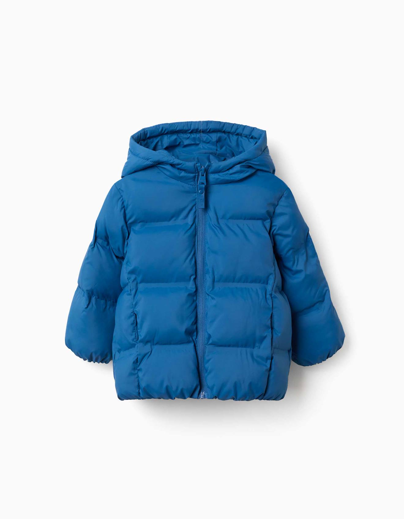 Doudoune Thermique Avec Capuche Et Poches Bleu