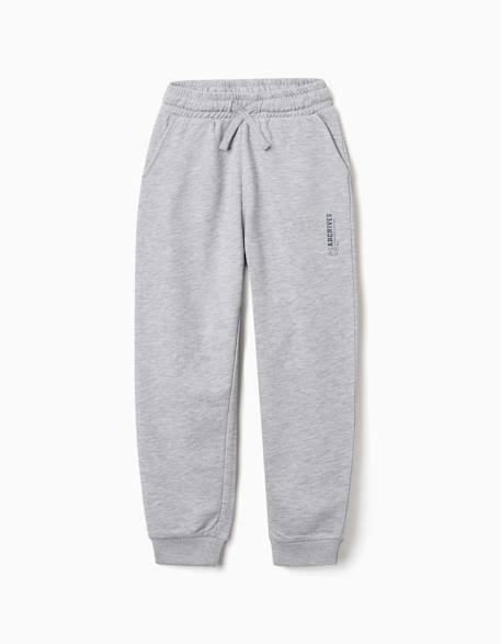 Garçon-Pantalon de jogging ajusté en molleton avec poches et imprimé zy