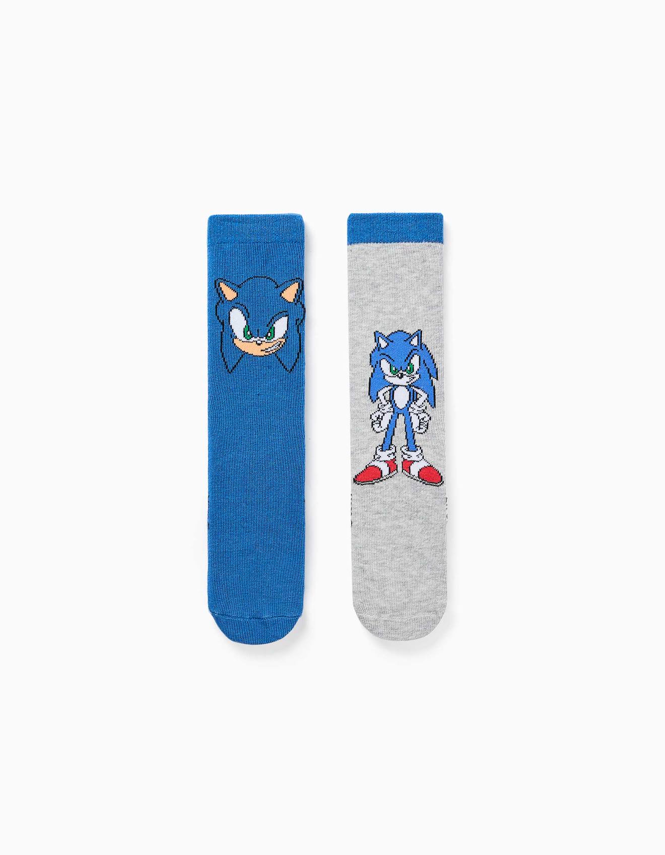 Lot De 2 Chaussettes Antidérapantes Avec Imprimés Sonic Multicolore