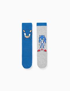 Lot de 2 chaussettes antidérapantes avec imprimés sonic  - vertbaudet enfant