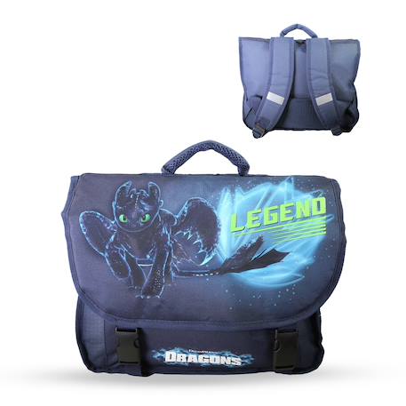 Garçon-Accessoires-Cartable scolaire 2 compartiments Dragons Croc Mou- 38 cm