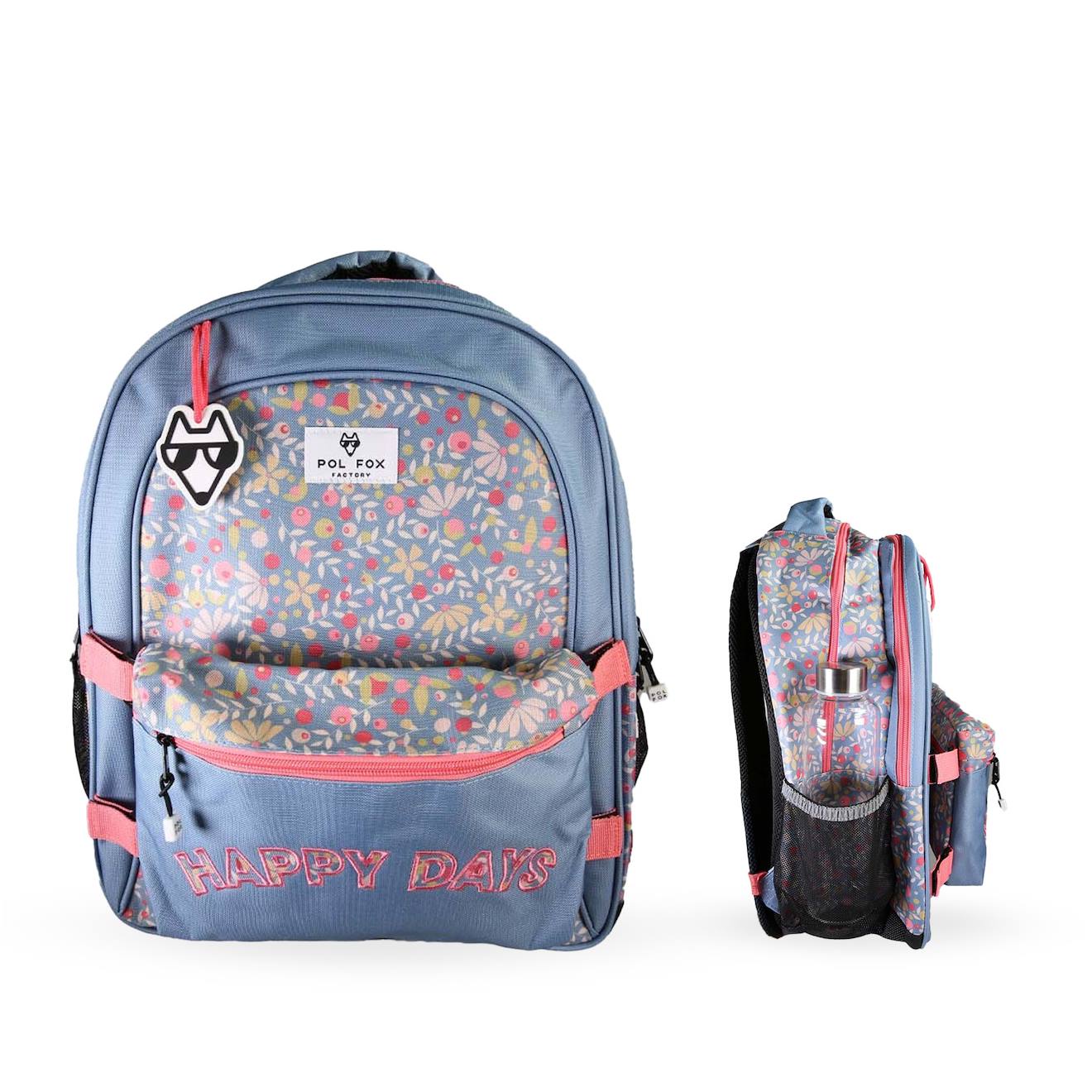 Sac À Dos Scolaire Réversible 2 Compartiments Happy Jean Bleu Sac À Dos Scolaire Réversible 2 Compartiments Happy Jean Bleu