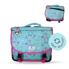 Cartable à colorier et réversible 2 compartiments Kawai - 38 cm  - vertbaudet enfant
