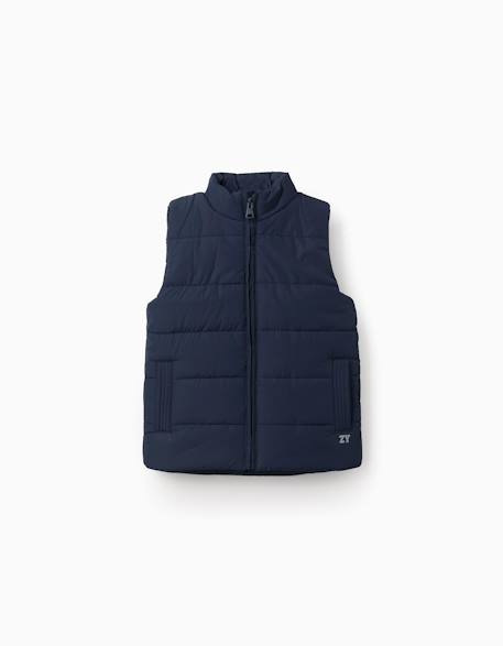 Garçon-Manteau-Doudoune-Doudoune sans manches avec doublure en polaire et poches