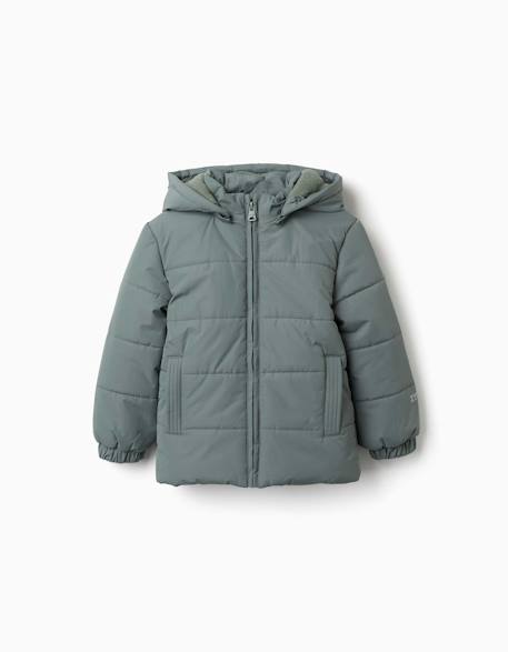 Garçon-Manteau-Doudoune-Doudoune avec capuche et doublure en polaire