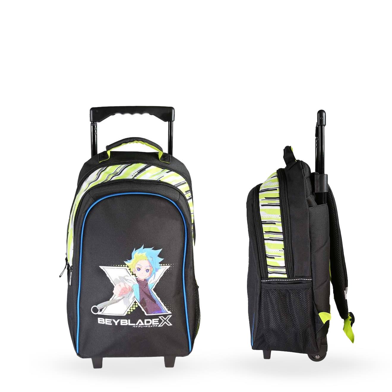 Sac À Dos Scolaire À Roulettes 2 Compartiments Beyblade X- 38 Cm Noir
