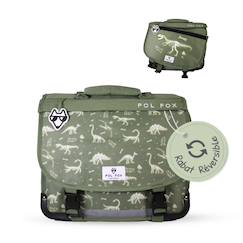 Cartable réversible 1 compartiment Jurassic - 35 cm  - vertbaudet enfant