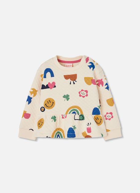 Fille-Sweat-shirt en maille fille imprimé