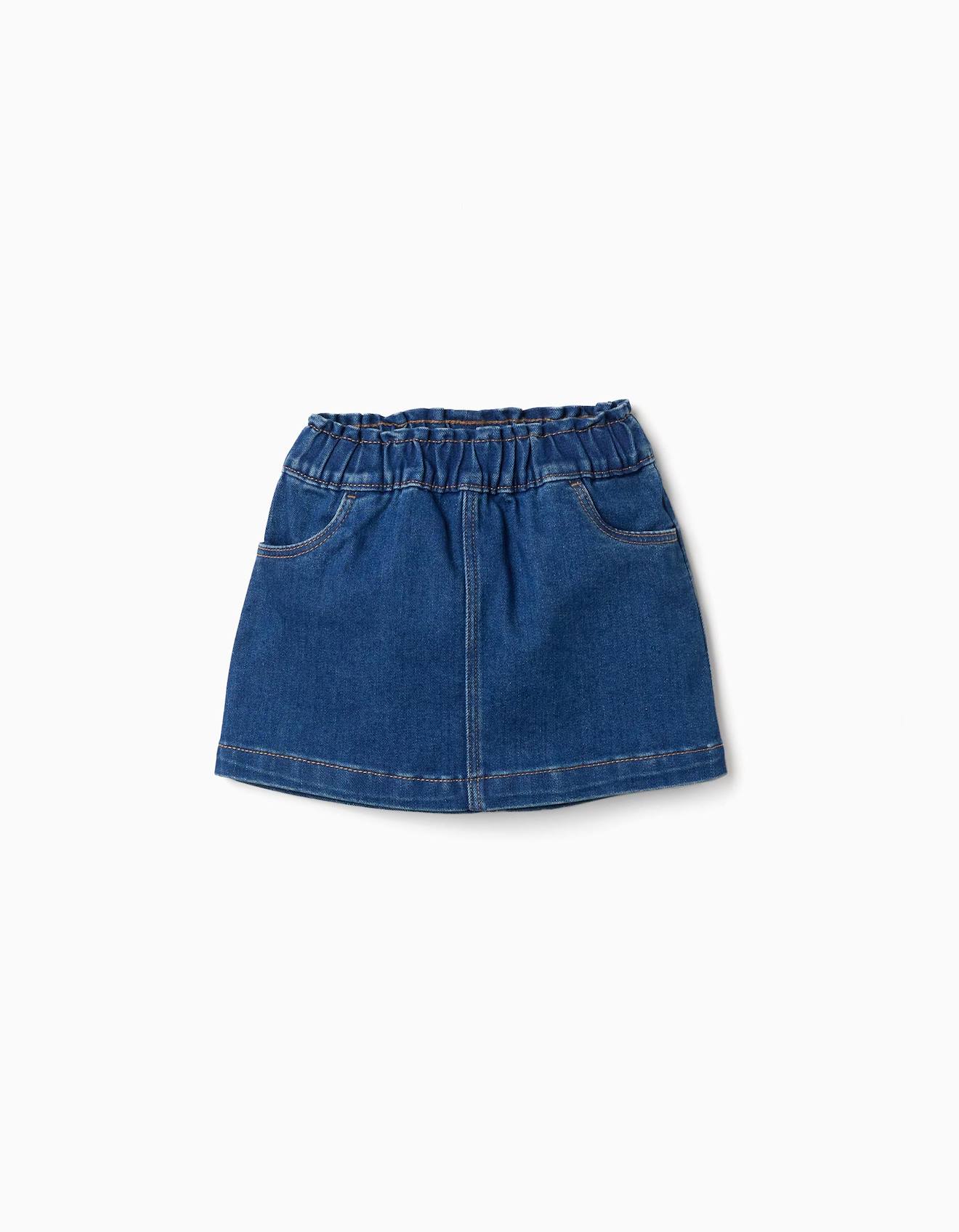 Jupe En Jean Avec 4 Poches Bleu Jupe En Jean Avec 4 Poches Bleu