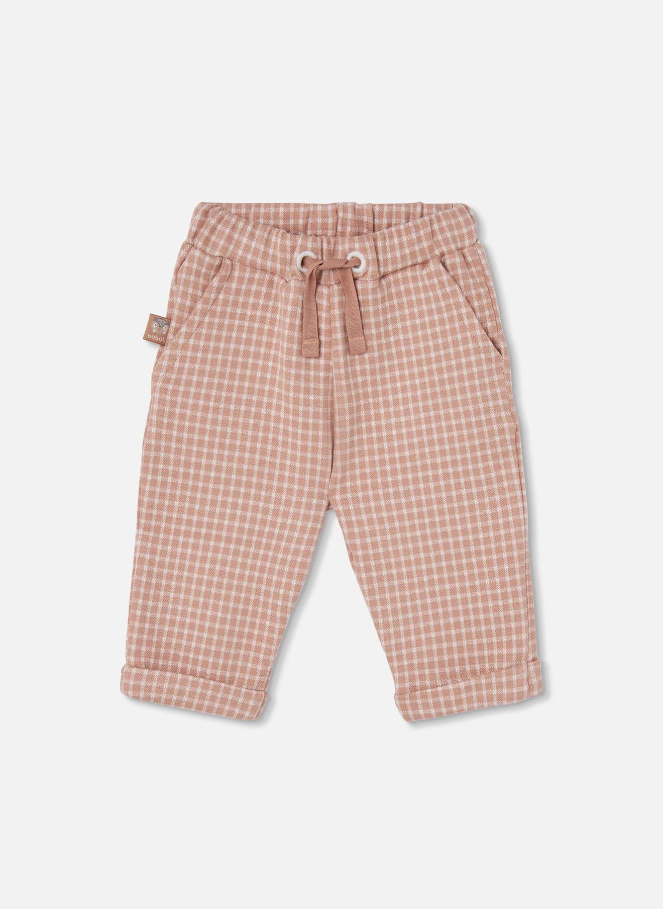 Pantalon Bébé Garçon Maille Carreaux Pink