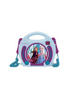 -Lecteur cd portable avec 2 microphones reine des neiges
