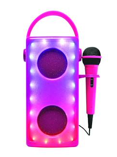 Jouet-Multimédia-Enceinte bluetooth lumineuse rose avec micro