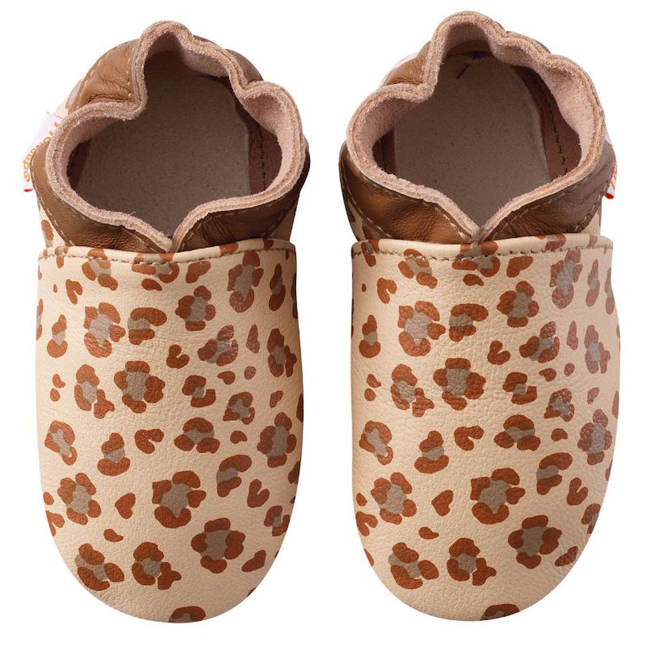 Chaussons Bb Cuir Souple Lopard Beige 24 €