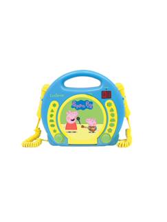 -Lecteur cd portable avec 2 microphones peppa pig