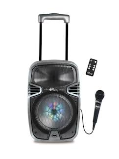 -Systeme karaoke Bluetooth avec roulettes, lumières et micro
