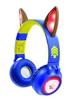 Casque lumineux pliable bluetooth et filaire chase de la pat' patroulle avec limitation du volume  - vertbaudet enfant