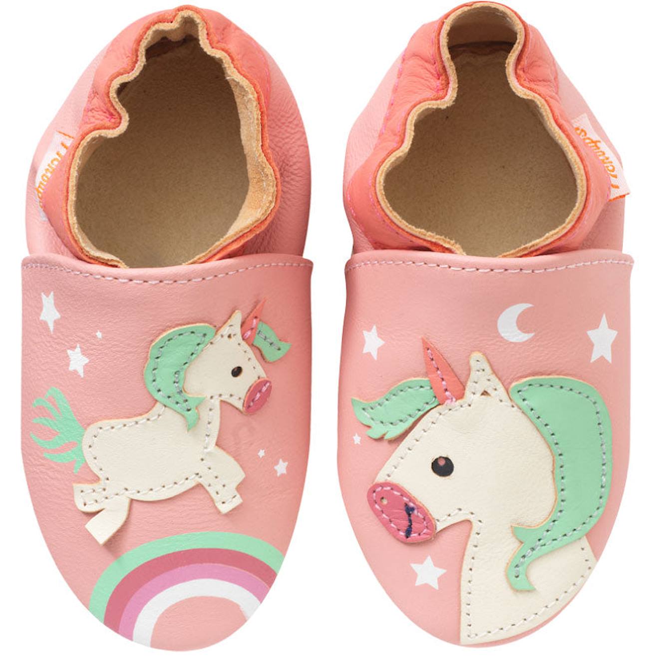 Chaussons Bb Cuir Souple Laura La Licorne Rose 24 €