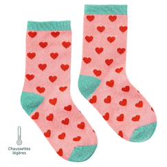 Chaussettes sans couture cœurs  - vertbaudet enfant