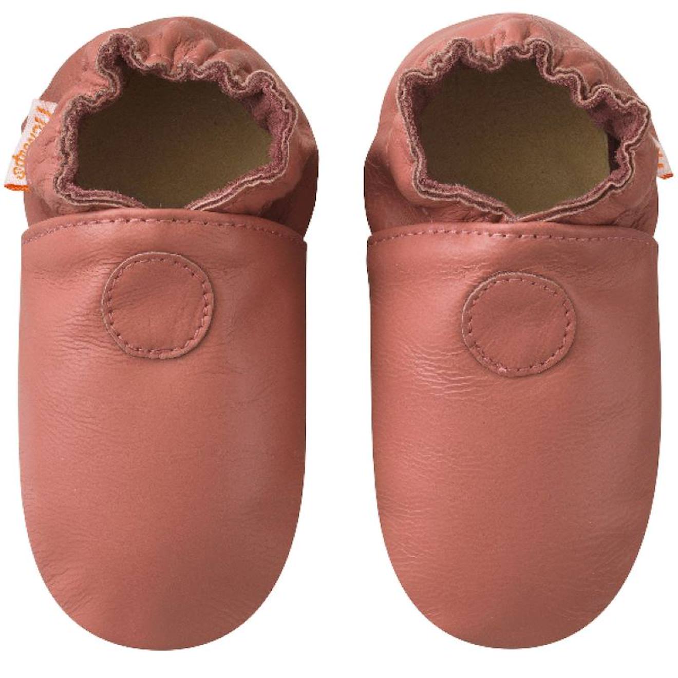 Chaussons Bébé Cuir Souple Uni Rose Chaussons Bébé Cuir Souple Uni Rose