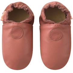 Chaussons bébé cuir souple uni  - vertbaudet enfant