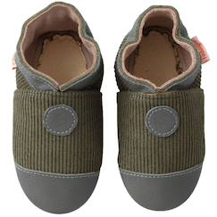 Chaussures-Chaussures garçon 23-38-Chaussons bébé cuir souple velours