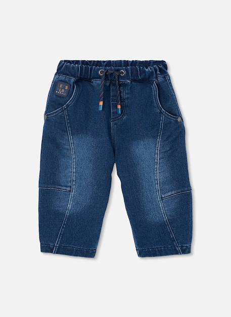 Pantalon denim garçon avec cordon Bleu 2 - vertbaudet enfant 