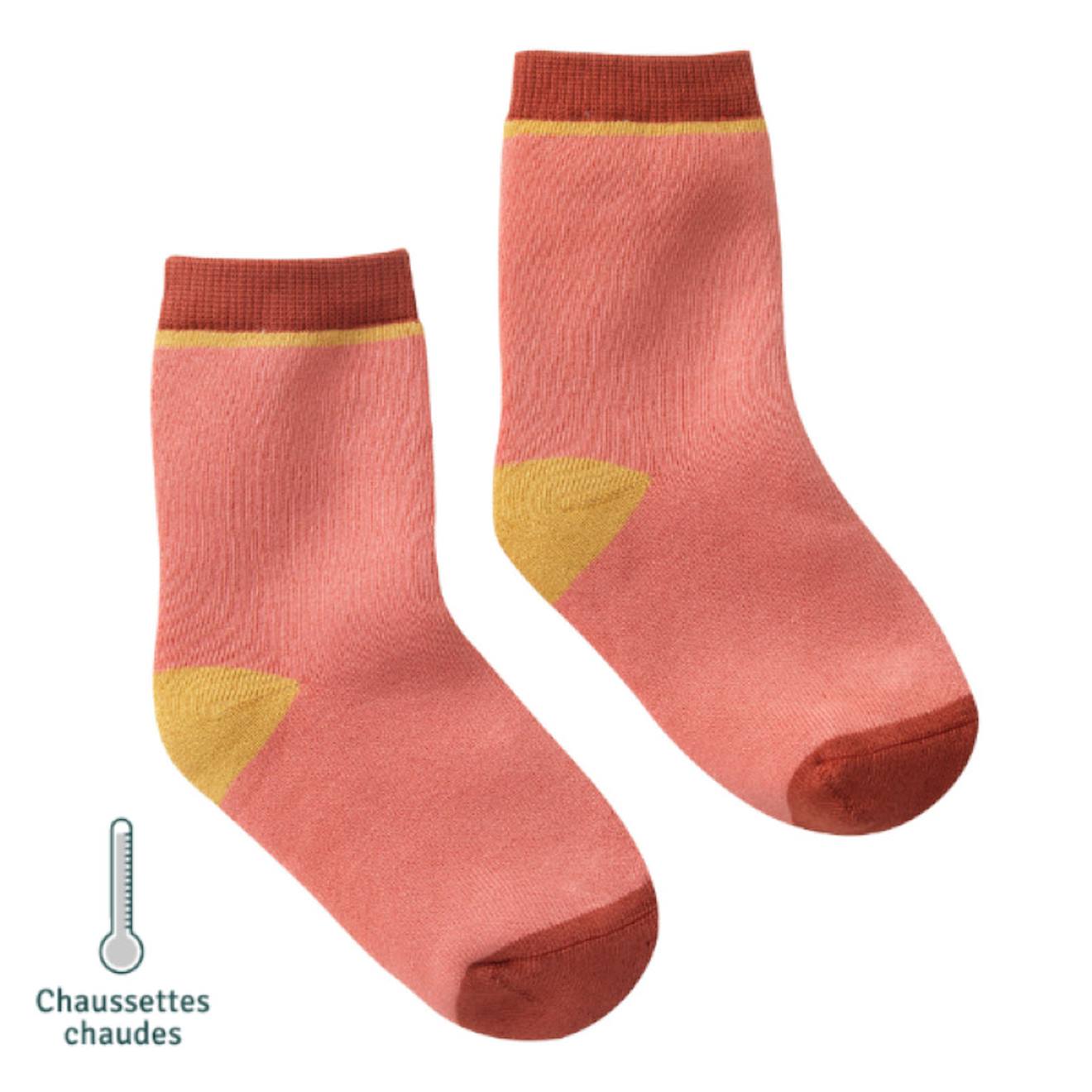 Chaussettes Sans Couture Unies Rose 8 €