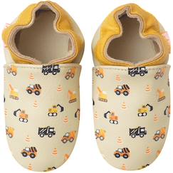 Chaussures-Chaussures garçon 23-38-Chaussons bébé cuir souple milo les travaux