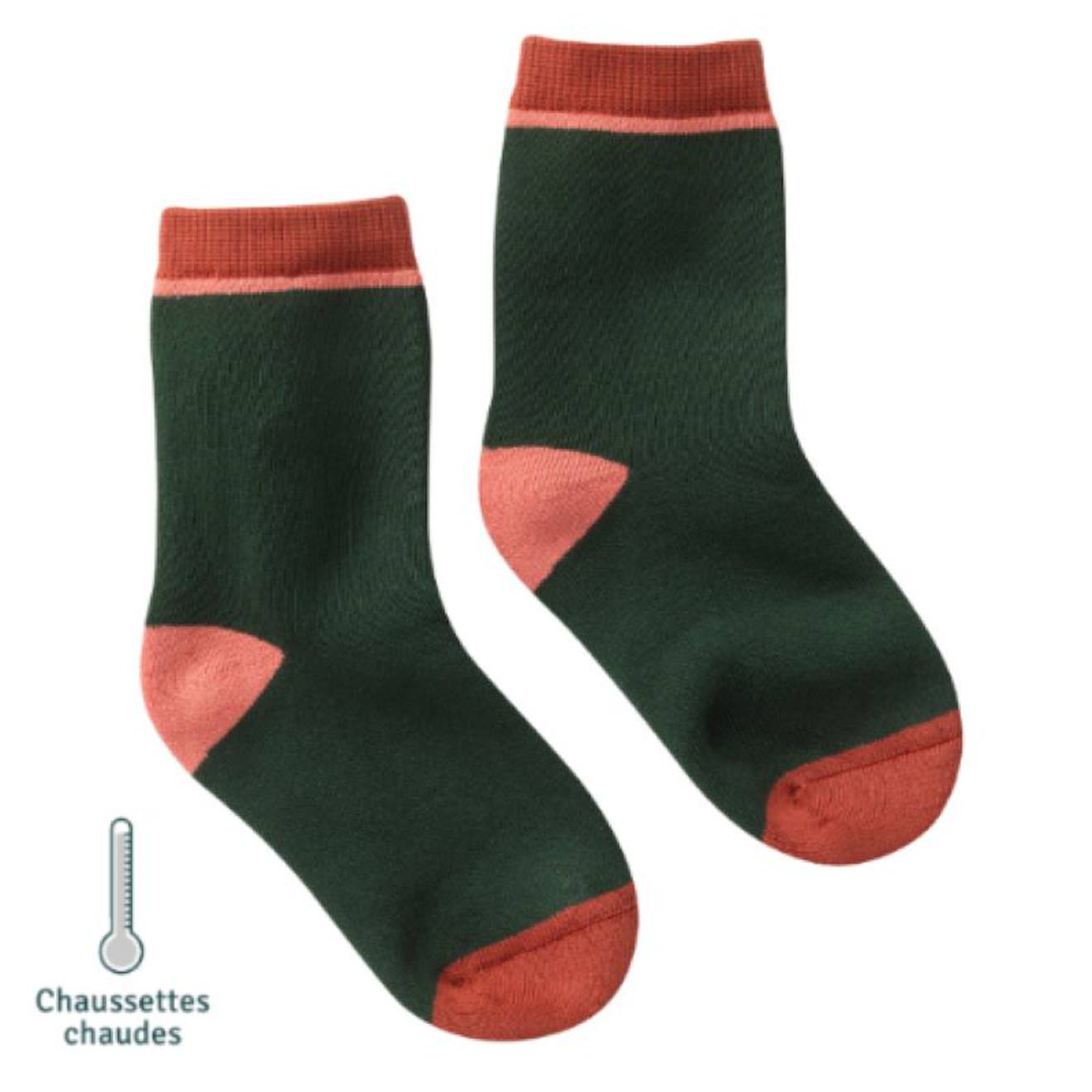 Chaussettes Sans Couture Unies Vert 8 €