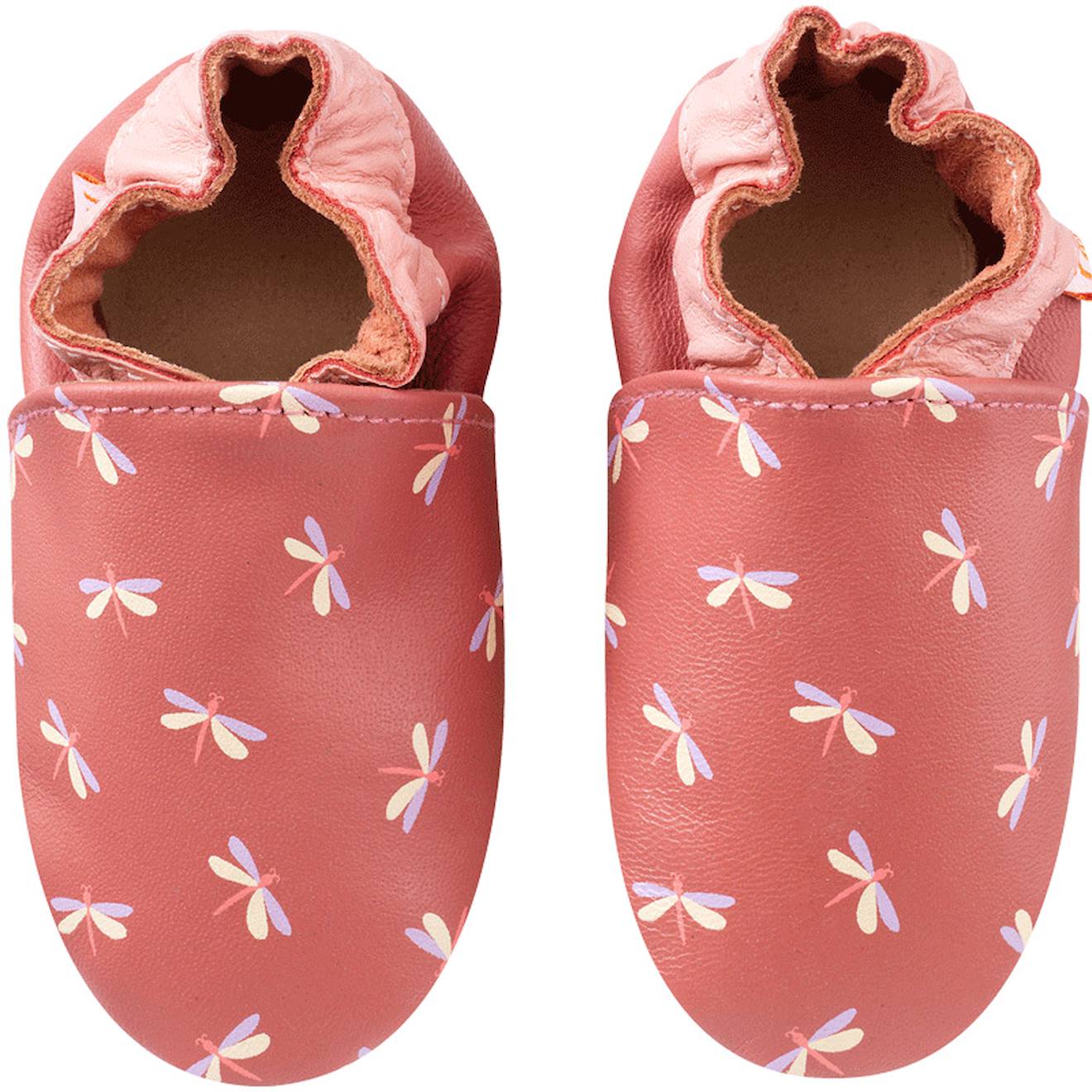Chaussons Cuir Bb Anna Les Libellules Rose 30 €