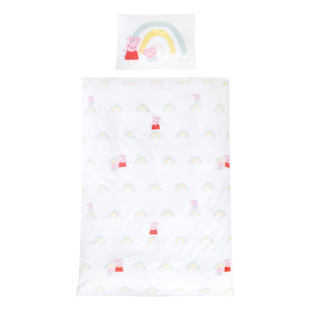 Parure De Lit Bébé Et Enfant En Coton 2 Pièces Peppa Pig Rose - Peppa Pig