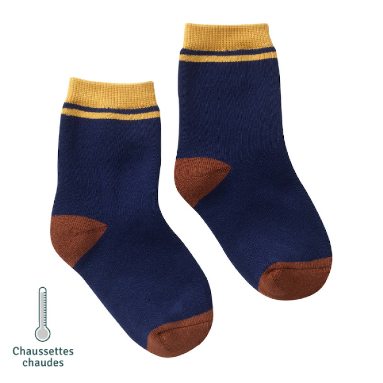 Chaussettes Sans Couture Unies Bleu 8 €