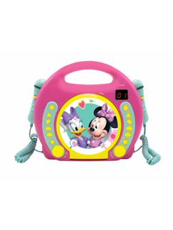 -Lecteur cd portable avec 2 microphones disney minnie