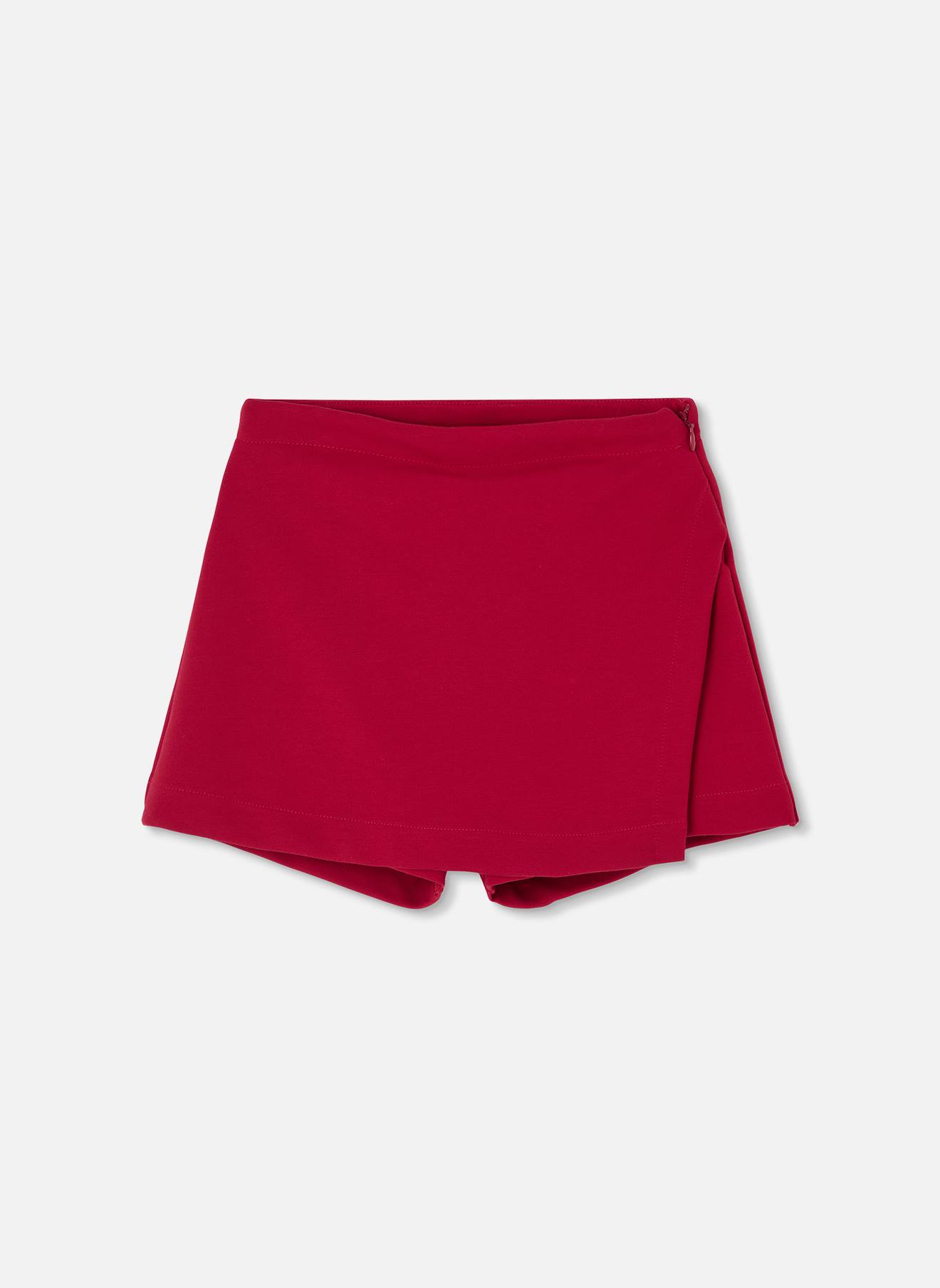 Jupe-culotte En Maille Grenat